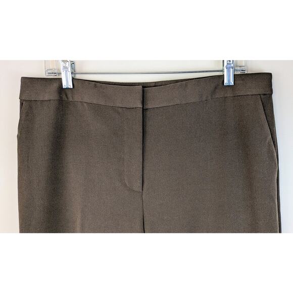 Sigrid Olsen Modernist Dress Pants Size 14 Brown Straight Leg Career Pockets - Picture 4 of 10